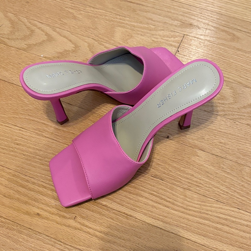 Marc Fisher Fuchsia Heeled Mules